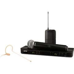 Беспроводная комбинированная система BLX1288 с микрофоном SM58 и гарнитурой, Микрофонный капсюль: MX153, Диапазон частот: M17: 662–686 МГц