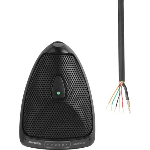 Плоский настольный всенаправленный микрофон MX392BE/O, вывод кабеля снизу, Вывод кабеля: Выход снизу, Капсюль: Всенаправленный