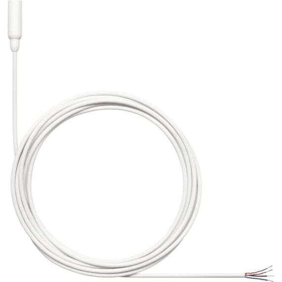 Миниатюрный петличный микрофон TL48W/O-NC-A, White, Разъем: Открытые концы кабеля, Цвет: White
