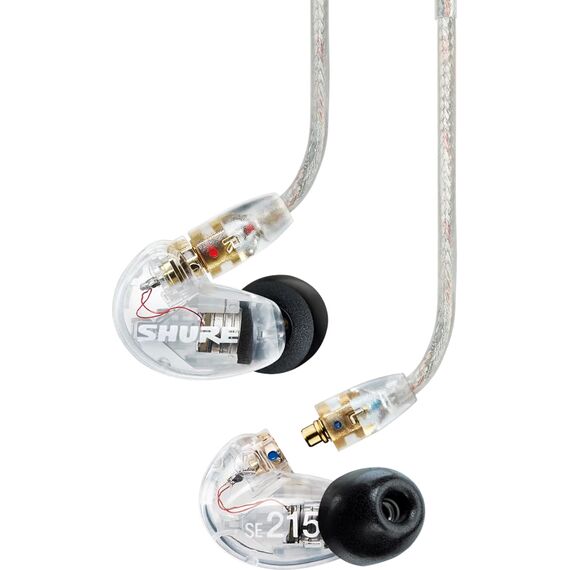 Профессиональные наушники с шумоизоляцией SE215-CL-EFS длина кабеля 64", Clear, Длина кабеля:  64", Цвет:  Clear, изображение 2