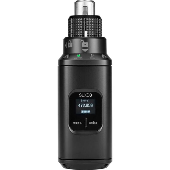 Подключаемый цифровой беспроводной передатчик SLXD3=-H56 с разъемом XLR, Диапазон частот: H56: 518–562 МГц
